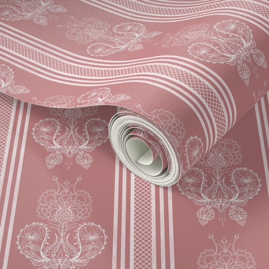 Heritage  Paisley Art Nouveau Floral Drop Stripe