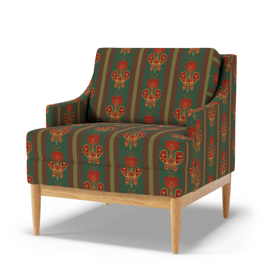 Heritage  Paisley Art Nouveau Floral Drop Stripe
