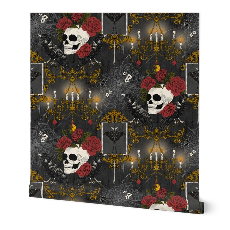 Haunted Victorian Skull - Gothic Halloween