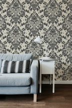Heritage Revival Monochrome Wallpaper  Noemi Marozsan Surface Pattern Desgin