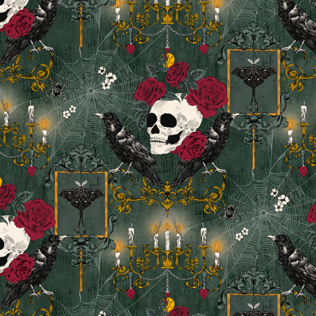 Haunted Victorian Skull - Gothic Halloween