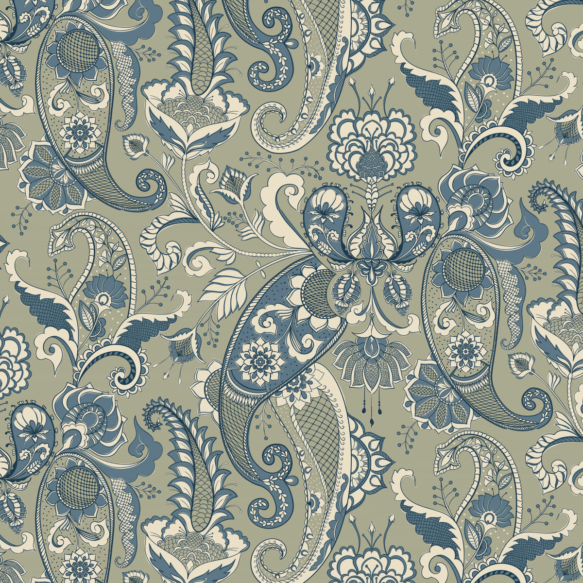 Heritage Botanical Paisley - Art Nouveau Flourish