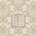 Heritage Revival digital seamless repeat pattern by Noemi Marozsan featuring stylized blooms, foliage, and birds in a heritage-inspired layout.