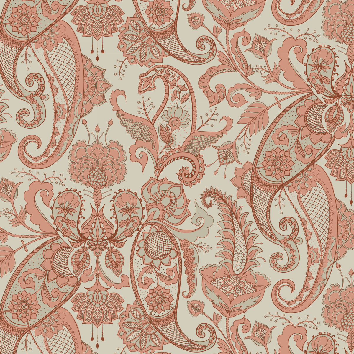 Heritage Botanical Paisley - Art Nouveau Flourish